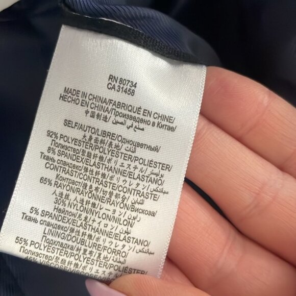 BCBG Max Azna blue faux suede zip jacket size L - Picture 4 of 5